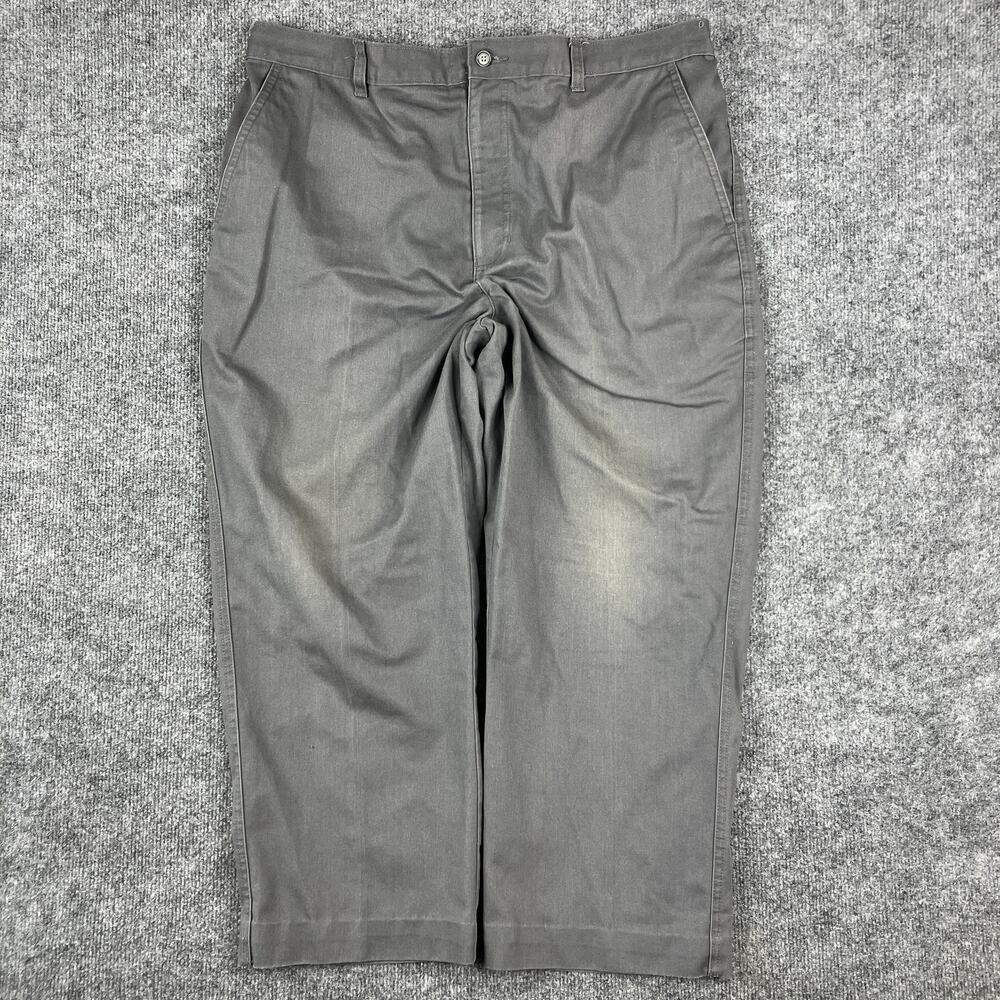 David Taylor Pants Mens 38x25" Gray Relaxed Fit Casual Straight Leg Classic